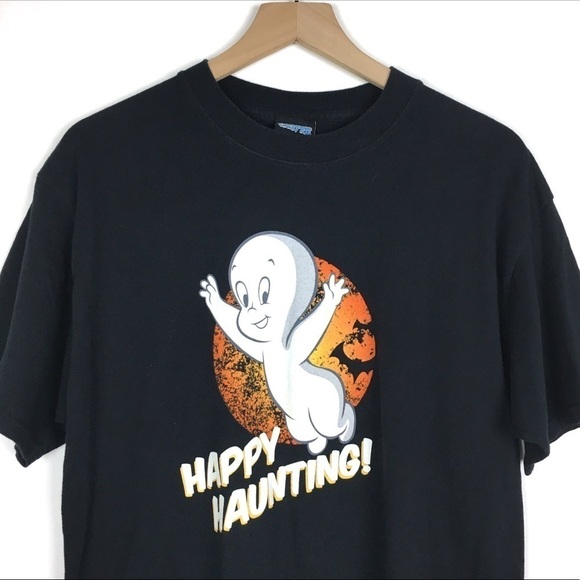 CASPER T Shirt Happy Haunting Friendly Ghost Graphic Tee 2008 Retro Size Large - Picture 2 of 14